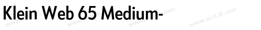 Klein Web 65 Medium字体转换 Klein Web 65 Medium字体转换